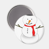 Frohe Weihnachten Snowman Magnet (Vorderseite/Rückseite)