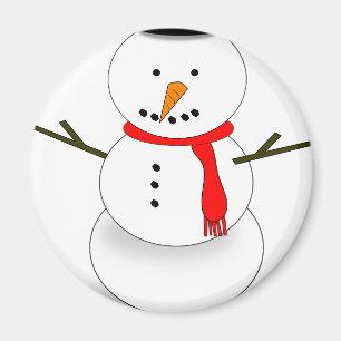 Frohe Weihnachten Snowman Magnet