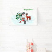 Frohe Weihnachten! Snowman mit Freunden Banner (InSitu)