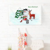 Frohe Weihnachten! Snowman mit Freunden Banner (Insitu)