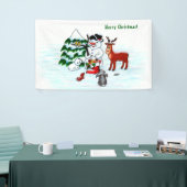 Frohe Weihnachten! Snowman mit Freunden Banner (Messeveranstaltung)