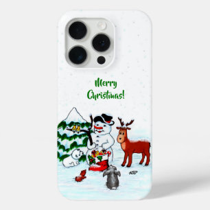 Frohe Weihnachten! Snowman mit Freunden Case-Mate iPhone Hülle