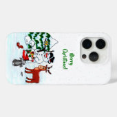 Frohe Weihnachten! Snowman mit Freunden Case-Mate iPhone Hülle (Rückseite (Horizontal))