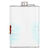 Frohe Weihnachten! Snowman mit Freunden Flachmann (Rückseite)