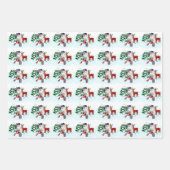 Frohe Weihnachten! Snowman mit Freunden Geschenkpapier Set (Vorderseite 3)