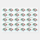 Frohe Weihnachten! Snowman mit Freunden Geschenkpapier Set (Vorderseite)