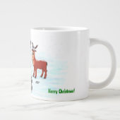 Frohe Weihnachten! Snowman mit Freunden Jumbo-Tasse (Rechts)
