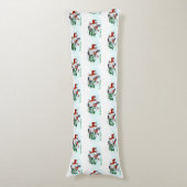 Frohe Weihnachten! Snowman mit Freunden Seitenschläferkissen (Vorderseite Vertikal)