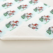 Frohe Weihnachten! Snowman mit Freunden Sherpadecke (3/4)