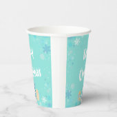 Frohe Weihnachten Snowman mit Geschenken Pappbecher (Rechts)