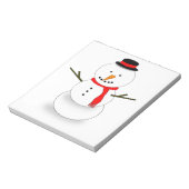 Frohe Weihnachten Snowman Notizblock (Rotiert)