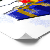 Frohe Weihnachten Snowman Poster (Ecke)