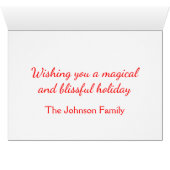 Frohe Weihnachten Snowman Santa Claus Rudolph Elf (Innenansicht Horizontal (Unten))