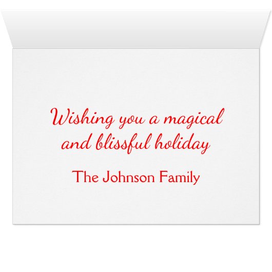 Frohe Weihnachten Snowman Santa Claus Rudolph Elf (Innenansicht Horizontal (Unten))