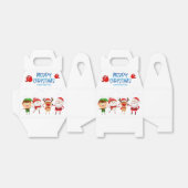Frohe Weihnachten Snowman Santa Claus Rudolph Elf Geschenkschachtel (Ungefaltet)