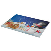 Frohe Weihnachten Snowman Schneidebrett (Ecke)