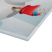 Frohe Weihnachten Snowman Schneidebrett (Ecke)