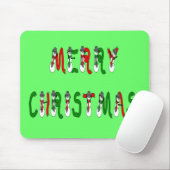Frohe Weihnachten Snowman Schriftart Mousepad (Mit Mouse)
