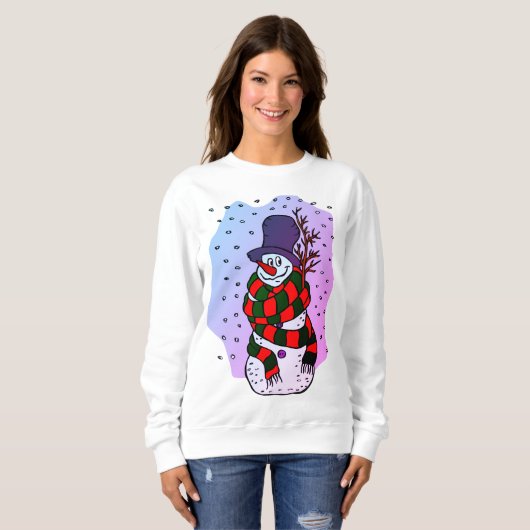 Frohe Weihnachten Snowman Sweatshirt (Vorne ganz)
