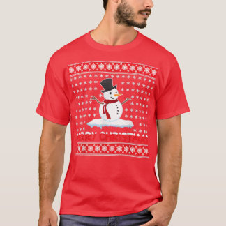 Frohe Weihnachten Snowman T - Shirt