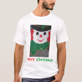 Frohe Weihnachten Snowman T-Shirt (Vorderseite)