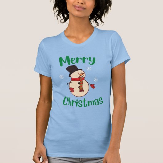 Frohe Weihnachten Snowman T - Shirt (Vorderseite)