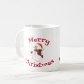 Frohe Weihnachten Snowman Tasse Cups (Vorderseite Links)
