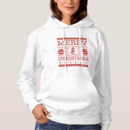 Frohe Weihnachten Snowman Ugly Sweater Hoodie