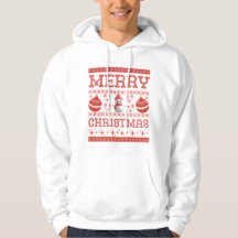 Frohe Weihnachten Snowman Ugly Sweater Hoodie