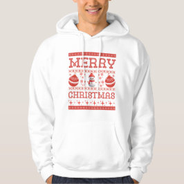 Frohe Weihnachten Snowman Ugly Sweater Hoodie