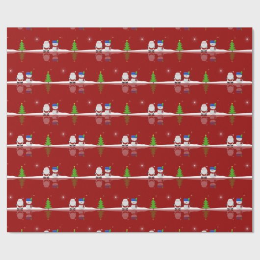 Frohe Weihnachten Snowman und Weihnachten Geschenkpapier (Flach)