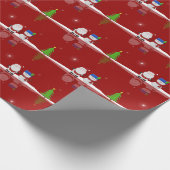 Frohe Weihnachten Snowman und Weihnachten Geschenkpapier (Ecke)