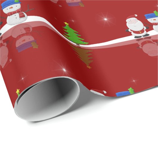 Frohe Weihnachten Snowman und Weihnachten Geschenkpapier (Rolleneckpunkt)