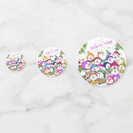 Frohe Weihnachten Snowmans Party Confetti Konfetti (Rückseiten)