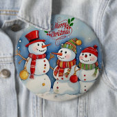 Frohe Weihnachten, Snowmen Feiern Button (Beispiel)