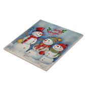 Frohe Weihnachten, Snowmen Feiern Fliese (Seite)