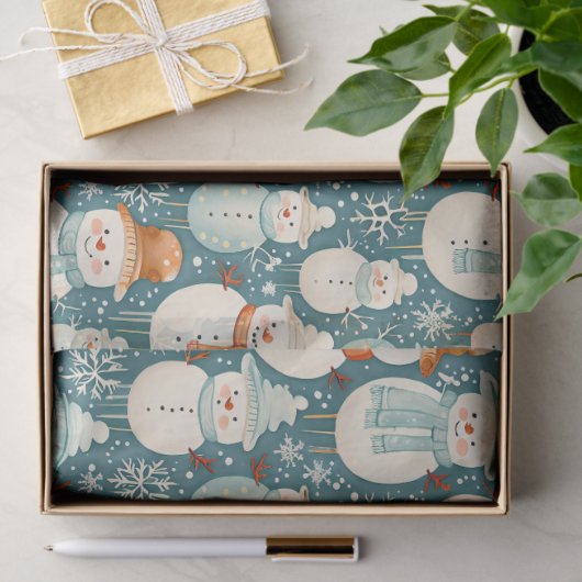 Frohe Weihnachten | Snowmen Weihnachten Seidenpapier (Geschenk)