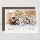 Frohe Weihnachten Snowy Foto Gruß (Vorne/Hinten)