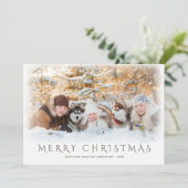 Frohe Weihnachten Snowy Foto Gruß (Stehend Vorderseite)