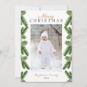 Frohe Weihnachten Snowy Pine (Vorderseite)