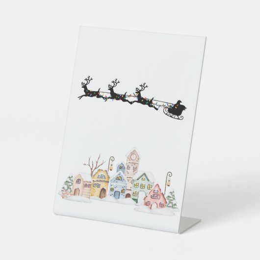 Frohe Weihnachten Sockelschild (Vorderseite)