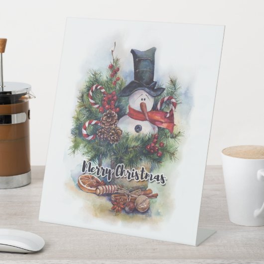 Frohe Weihnachten Sockelschild (In Situ)