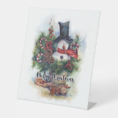 Frohe Weihnachten Sockelschild (Vorderseite)