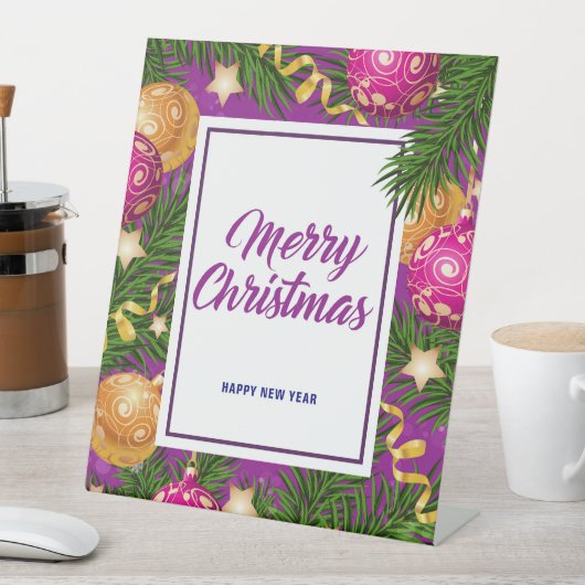 Frohe Weihnachten Sockelschild (In Situ)