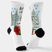 Frohe Weihnachten Socken (Gewinkelt)