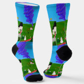 Frohe Weihnachten! Socken (Gewinkelt)