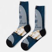 Frohe Weihnachten Socken (Linkes Detail)