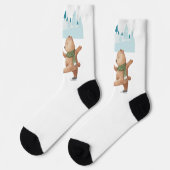 Frohe Weihnachten Socken (Linkes Detail)