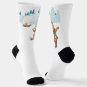 Frohe Weihnachten Socken (Gewinkelt)