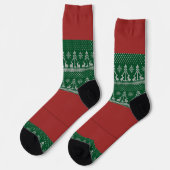 Frohe Weihnachten Socken (Linkes Detail)